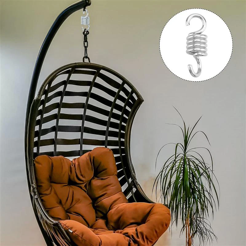 

1 Pc Hammock Chair Hanging Porch Swing Spring Heavy Duty Stainless Steel Hammock Swing Hardware Dual Swivel Hooks