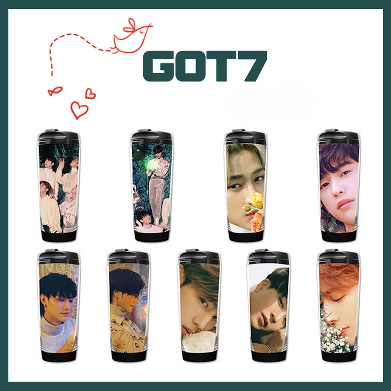 3 й альбом Kpop GOT7 подарок: YOU бутылка для воды двухслойная пластиковая чайная чашка