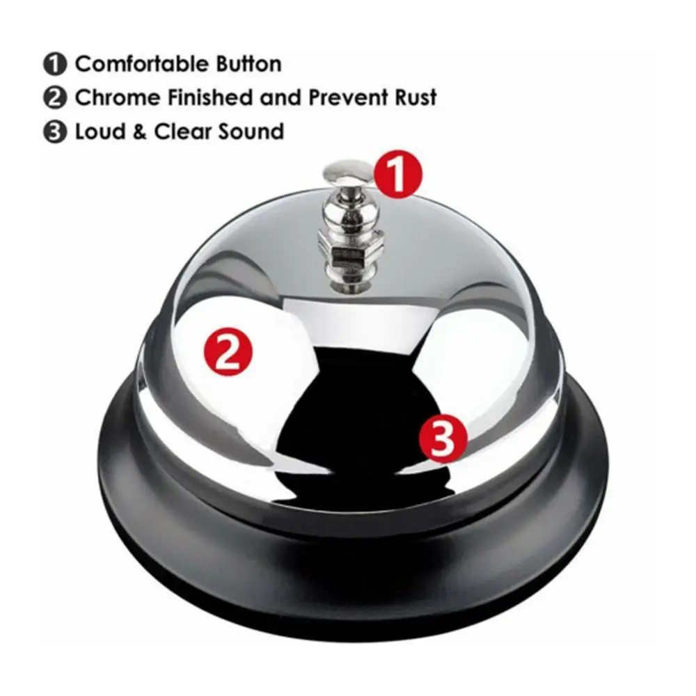 1Pcs New Desk Kitchen Hotel Counter Reception 8.5cm Christmas Craft Cat Bell Restaurant Bar Ringer Call Bell Service Ring