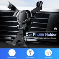 universal gravity phone holder in car air vent clip mount stand gps telefon support for iphone 12 11 7 xiaomi mi samsung huawei