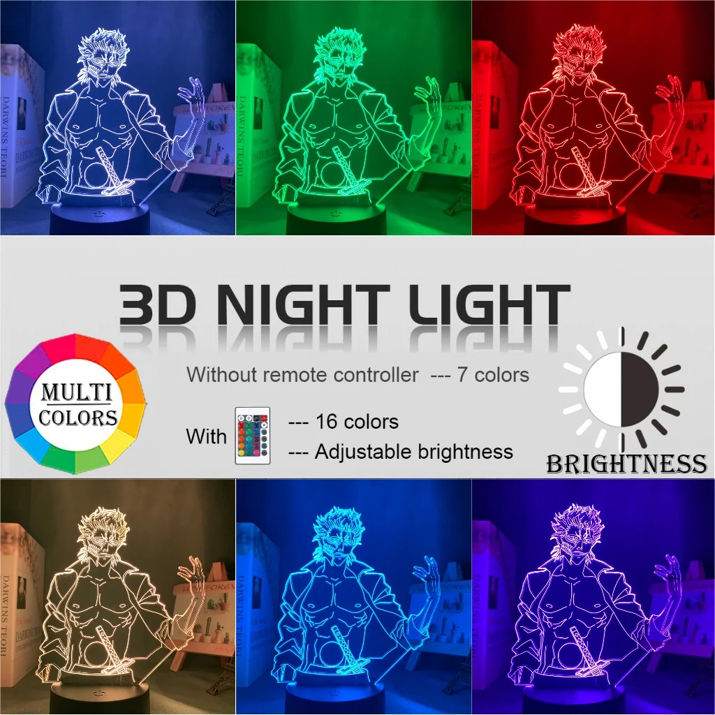 

3D remote control desk lamp Anime Bleach Grimmjow Jaegerjaquez Led Night Light for Bedroom Decor Touch Sensor Nightlight