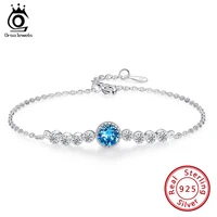 orsa jewels crystal bracelets for women pink crystal zirconia 100 925 sterling silver women bracelet genuine jewelry gift swb03