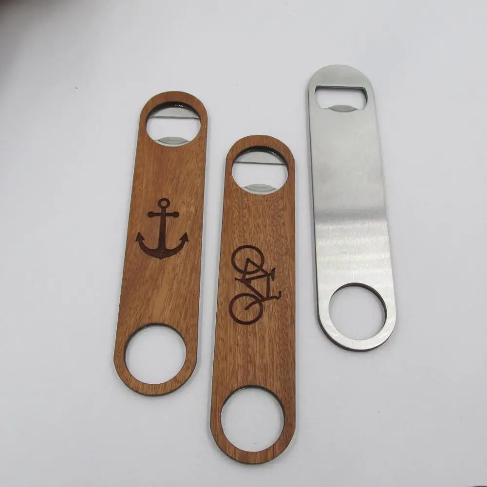 100% Premium Wood Bottle Opener Wooden Bank Mountain Anchor Bike Modern Design Beer Stainless-Steel Openers | Дом и сад