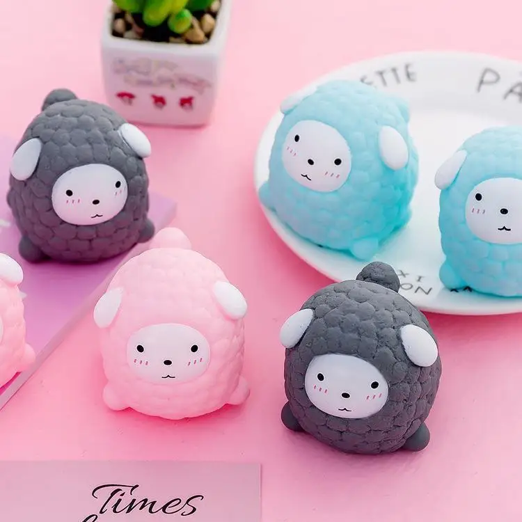 0-36 months soothing baby shower toy little sheep mini cute animal pinch call BB sound baby play water toy children toy gift