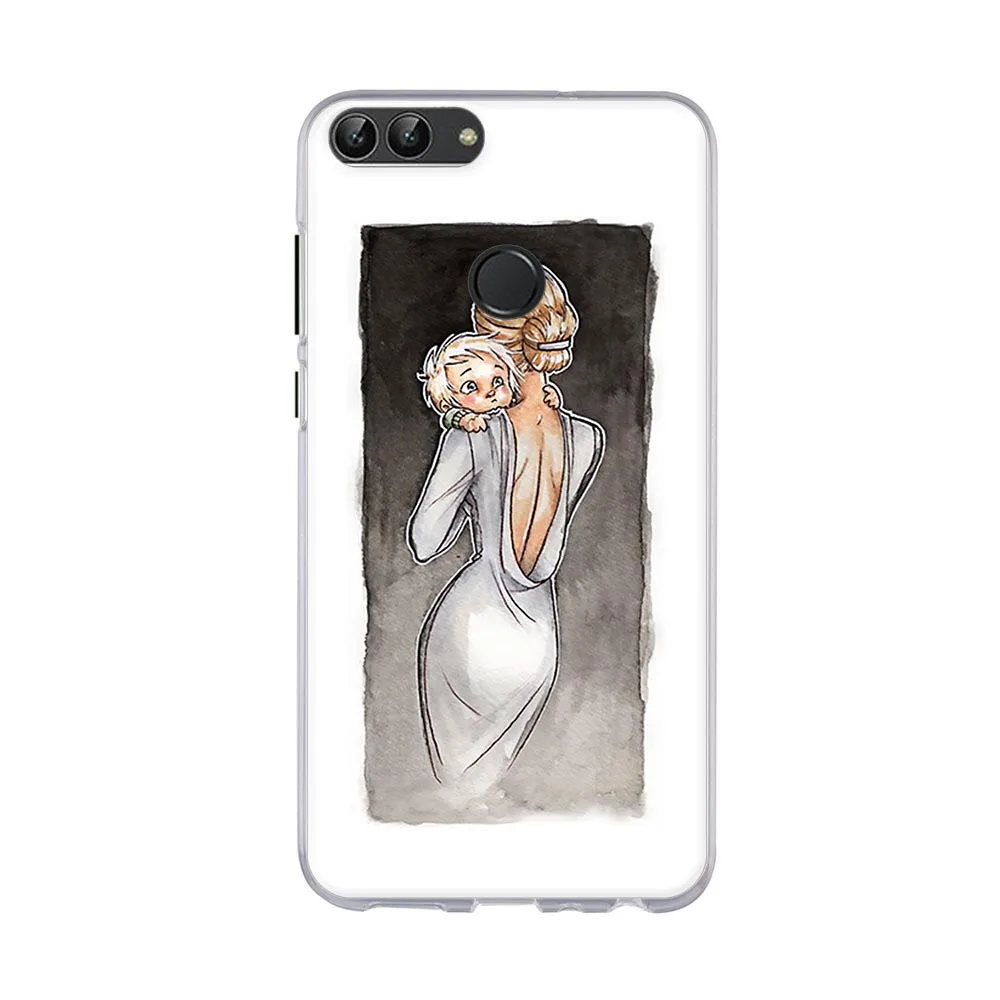 

D for Huawei P Smart 2017 Case FIG-LX1 Cover Soft Silicone Cute TPU Back Cover For Fundas Huawei P Smart 2019 Phone Case Bags