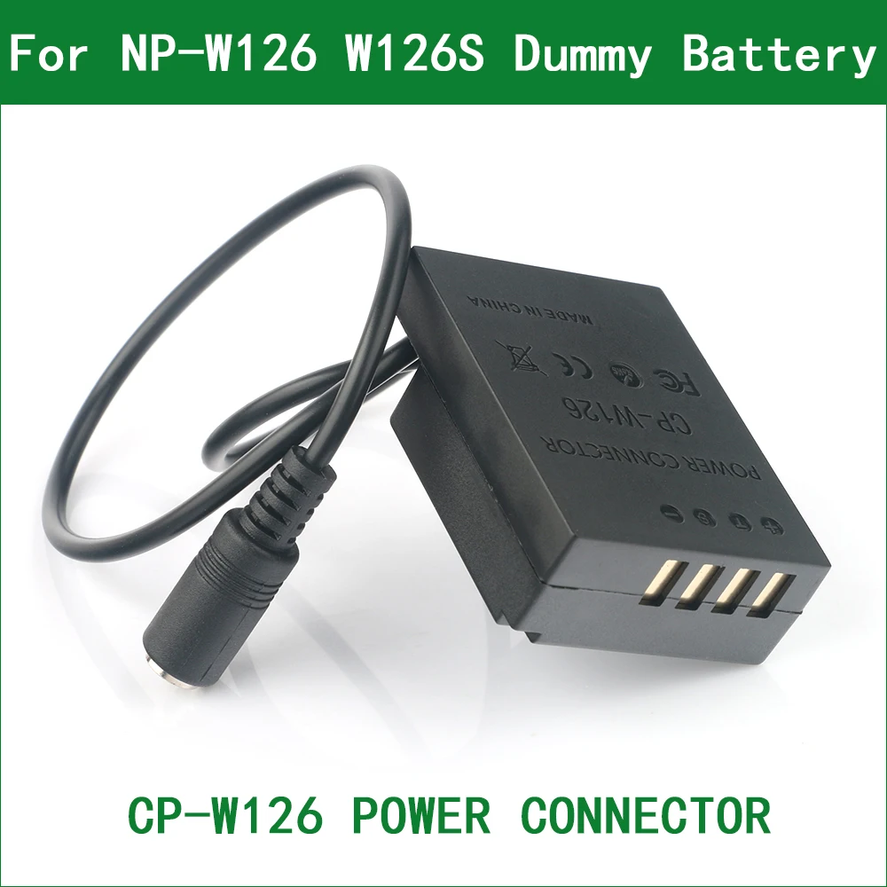 

CP-W126 DC Coupler Power Connector NP-W126 W126S Dummy Battery for Fujifilm X-T100 X-T200 X-S10 HS30EXR HS33EXR HS35EXR HS50EXR