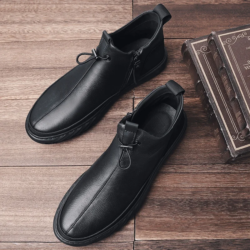 

men sapato Moccasins mens de work boot Winter chelsea cowboy boty high High genuine masculino home moccasins zapatos hombre MEN