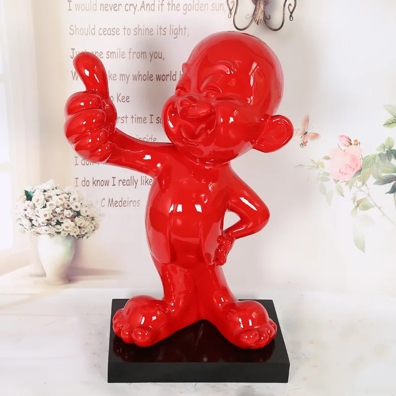 

32.6 Inch European Reds Like Figure Figurine Abstract Character Art Sculpture Resin Art&Craft Living Room Office Ornaments R2322