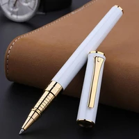 picasso 988 elegant pimio polo metal roller ball pen with refill pearl white office school writing pen gift box optional