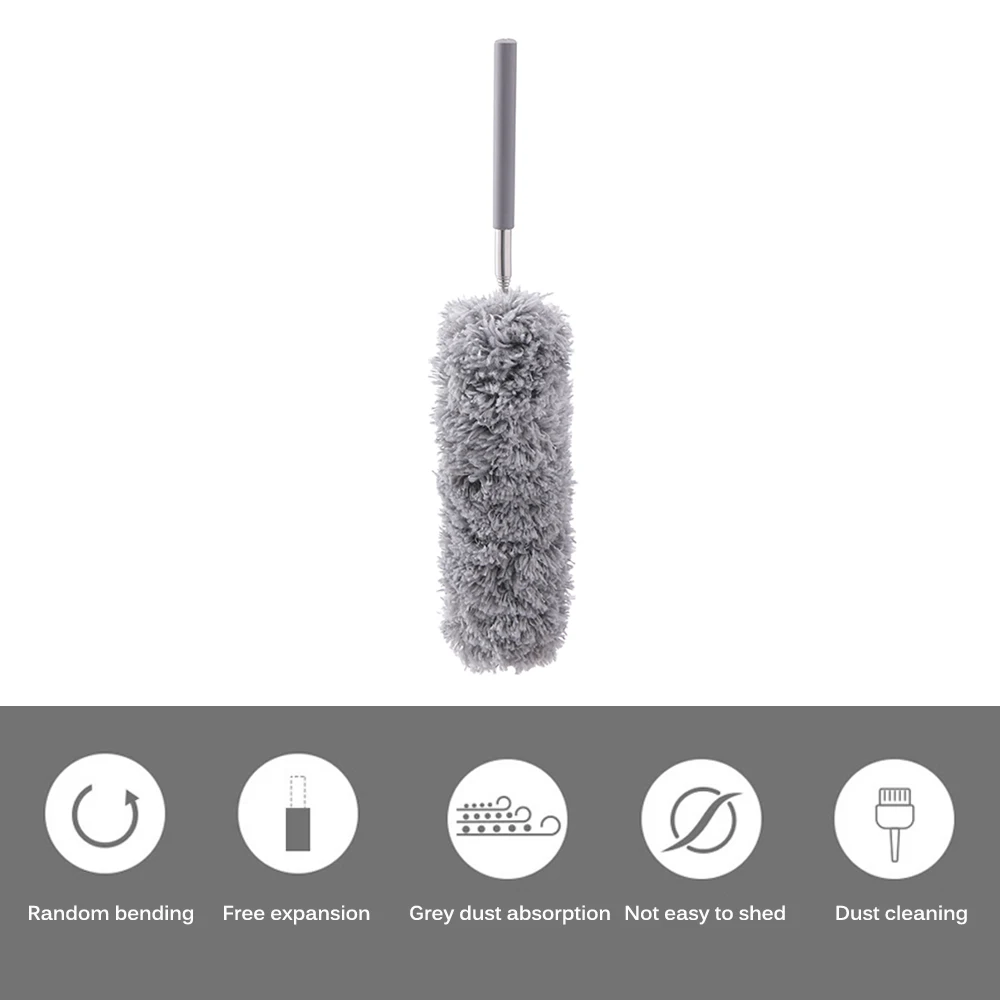 Новинка растягивающаяся удлиненная щетка из микрофибры с перьями бытовая для
