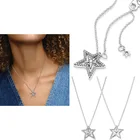 Женское асимметричное ожерелье из серебра 2021 пробы, на зиму