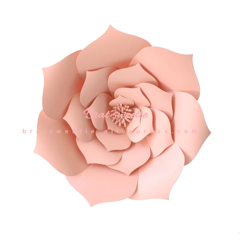 s2 light pink 30cm 30 см DIY бумажные цветы искусственные розы свадебный фон день рождения стены декорация праздничные украшения Цветы для настенного декора - Цвет: s2 light pink 30cm