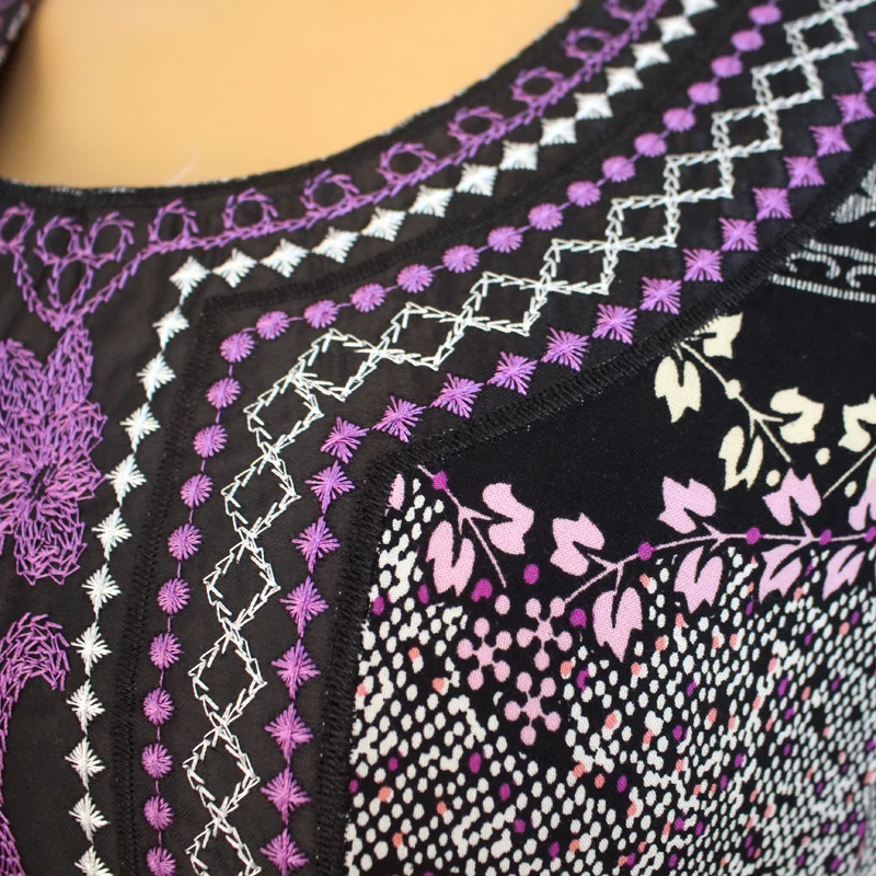 Женское платье с круглым вырезом Свободное длинное в африканском стиле