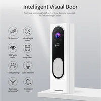 smart doorbell hd camera wifi wireless call intercom night vision for apartments door bell ring for phone home security cameras