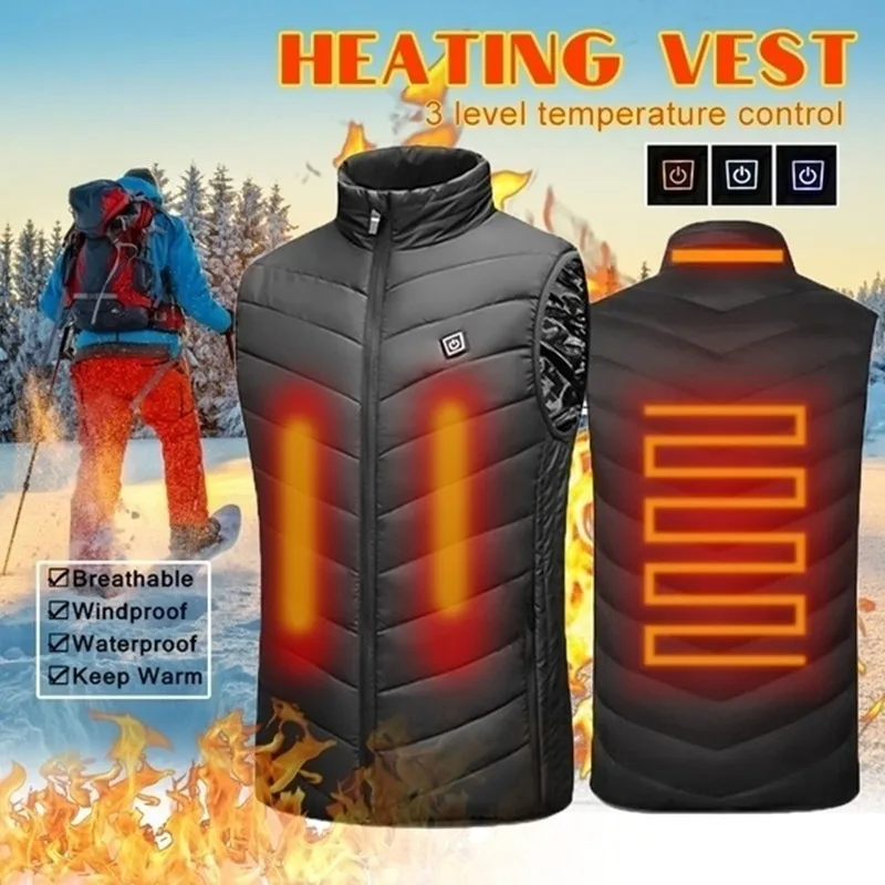 

Self heating vest gilet chaleco heated veste chauffante avec batterie doudoune homme hiver chaleco calefactable hombre