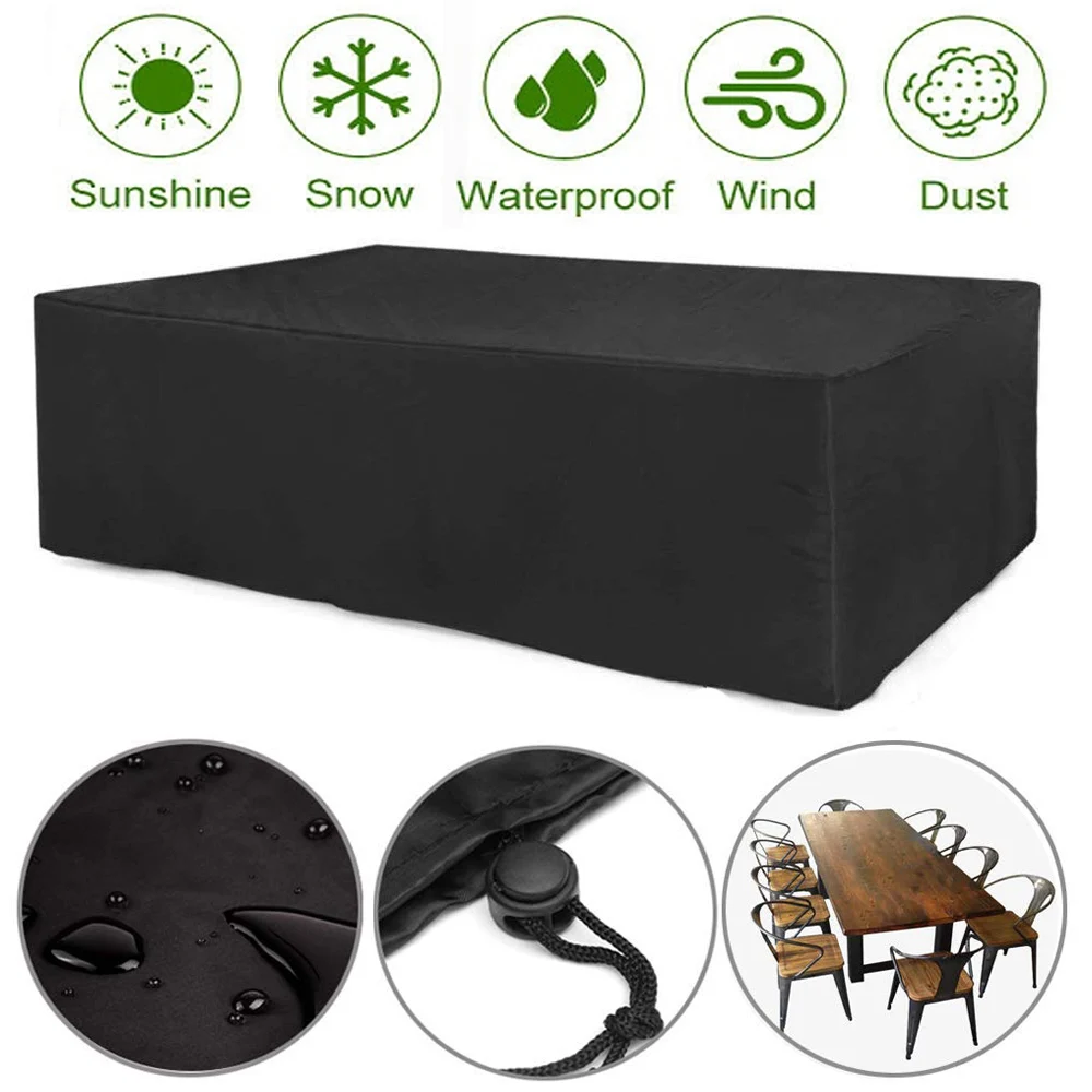 

69 Size Outdoor Garden Waterproof Furniture Cover Terrace Table Sofa Chair Windproof Rain and Snow UV Dustproof Oxford Cloth