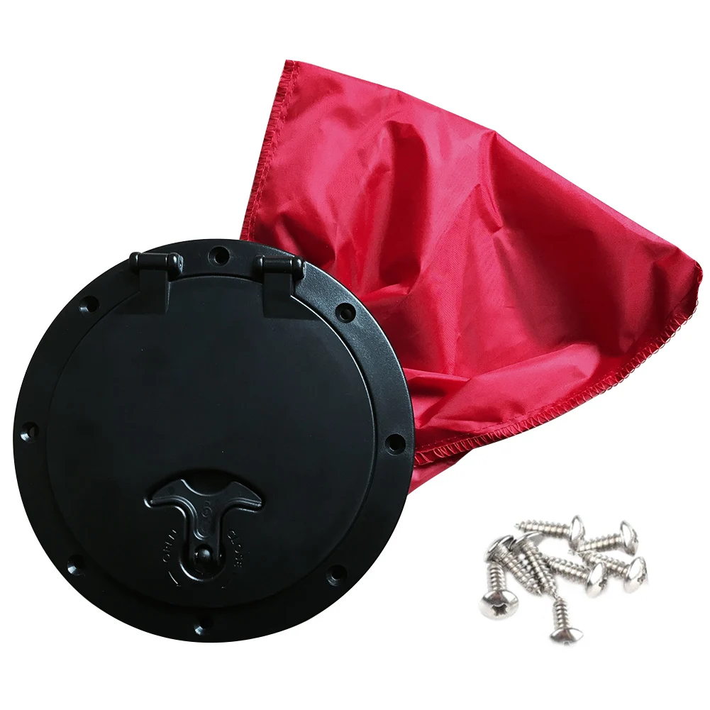 

6 Inch Kayak Durable Marine Deck Plate ABS Easy Install Accessories Hatch Cover Boat Screws Round With Red Bag