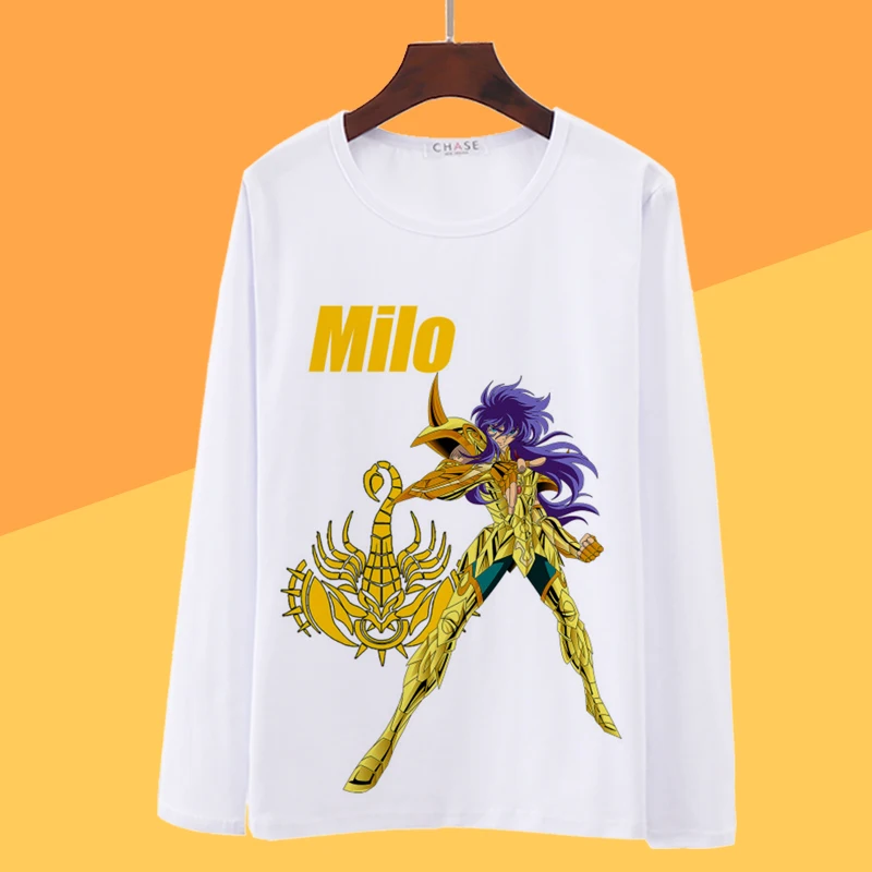 Футболка для косплея Saint Seiya аниме футболка с длинным рукавом и изображением