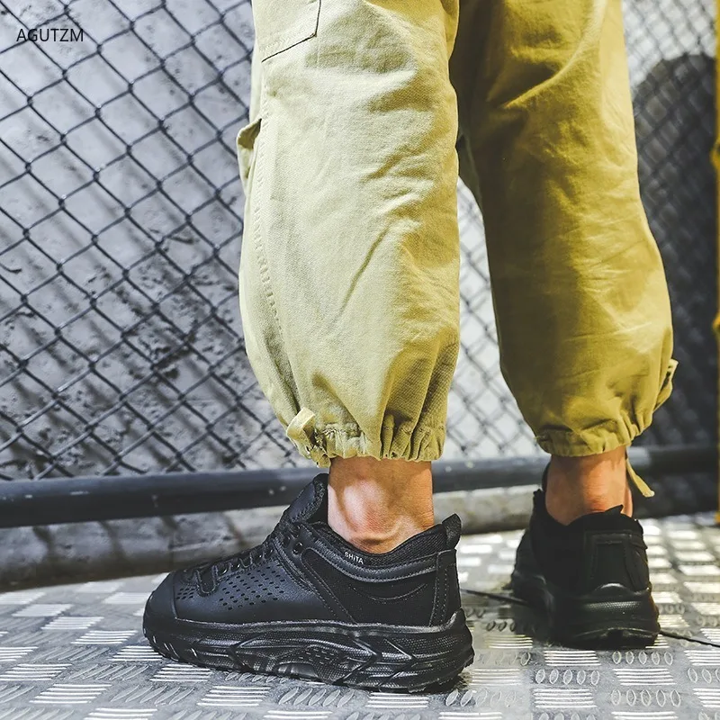 

Men Dad Sneakers Platform Leather Mesh Sports Sneakers Lace Up Thick Bottom Trainers Shoes men's Casual Sneakers Men Women m66