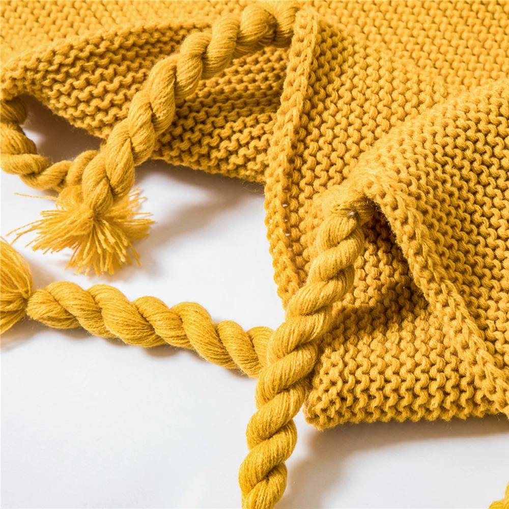 REGINA Luxury Hand Knitted Blanket Throw Frignes Warm Soft Green Yellow Gray Pink Weighted For Bed Fleece Plaid Throws | Дом и сад