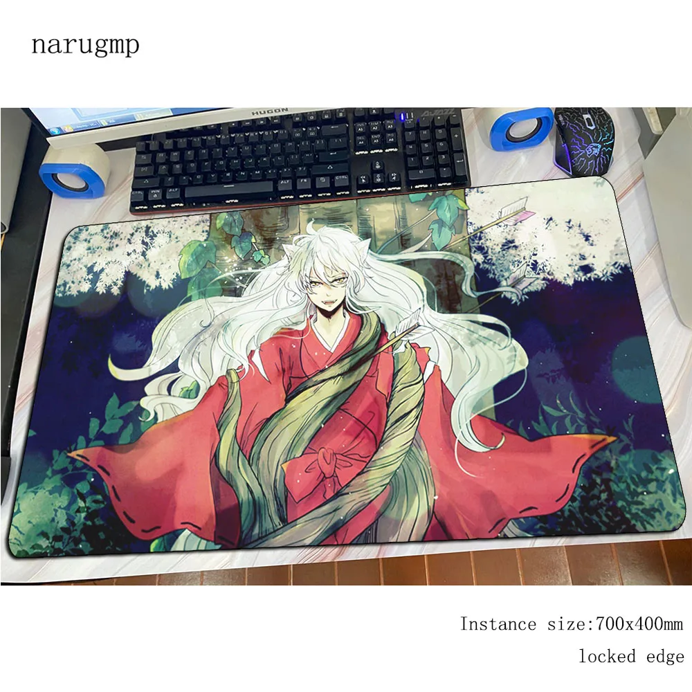 

inuyasha mousepad gamer 70x40cm Domineering gaming mouse pad Beautiful notebook pc accessories laptop padmouse ergonomic mat