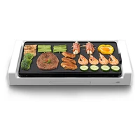 2-8 People Electric Grill Barbecue Grill 220v 1800w Multifunctional Iron Grill Household Smoke-Free Non-Stick Barbecue Grill