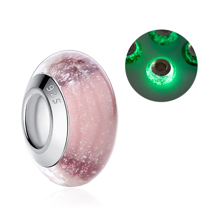 Новое поступление коричневые светящиеся бусины из муранского стекла подходят