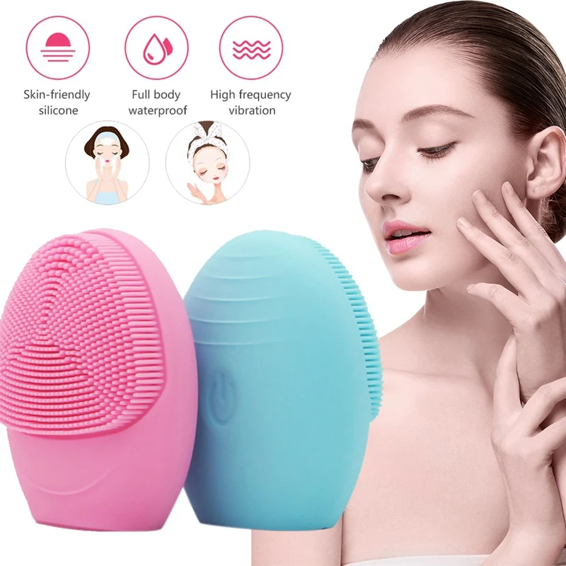 Ультразвуковая вибрационная щетка для очищения лица электрическая мытья