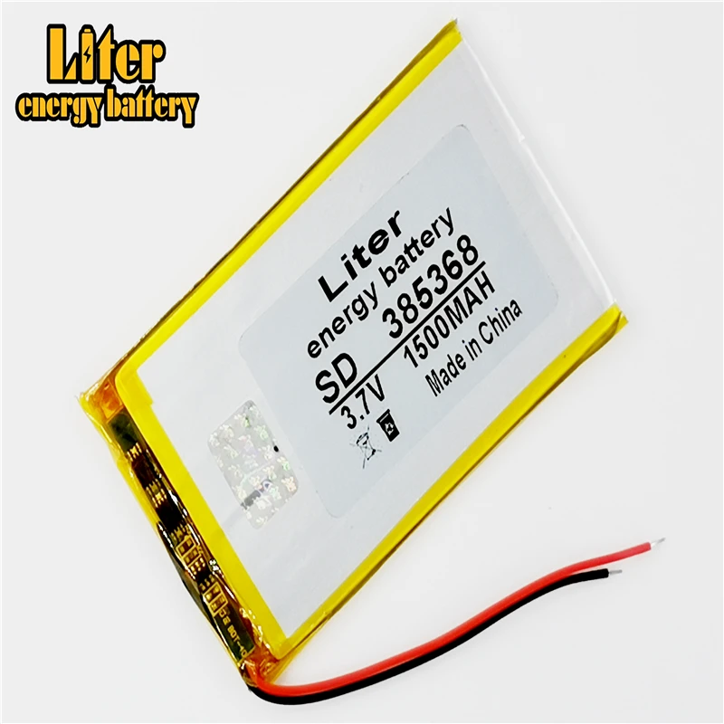 3 7 V литий-полимерный аккумулятор планшета 385368 1500mah GPS навигация тахограф
