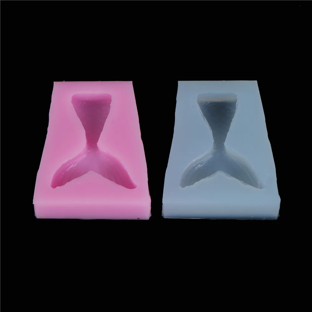 

1pc Handmade Soap Mold Fish Fork tail Mermaid Tail Silicone Mold Fondant Cupcake Cake Decorating Baking Tools 5*4cm