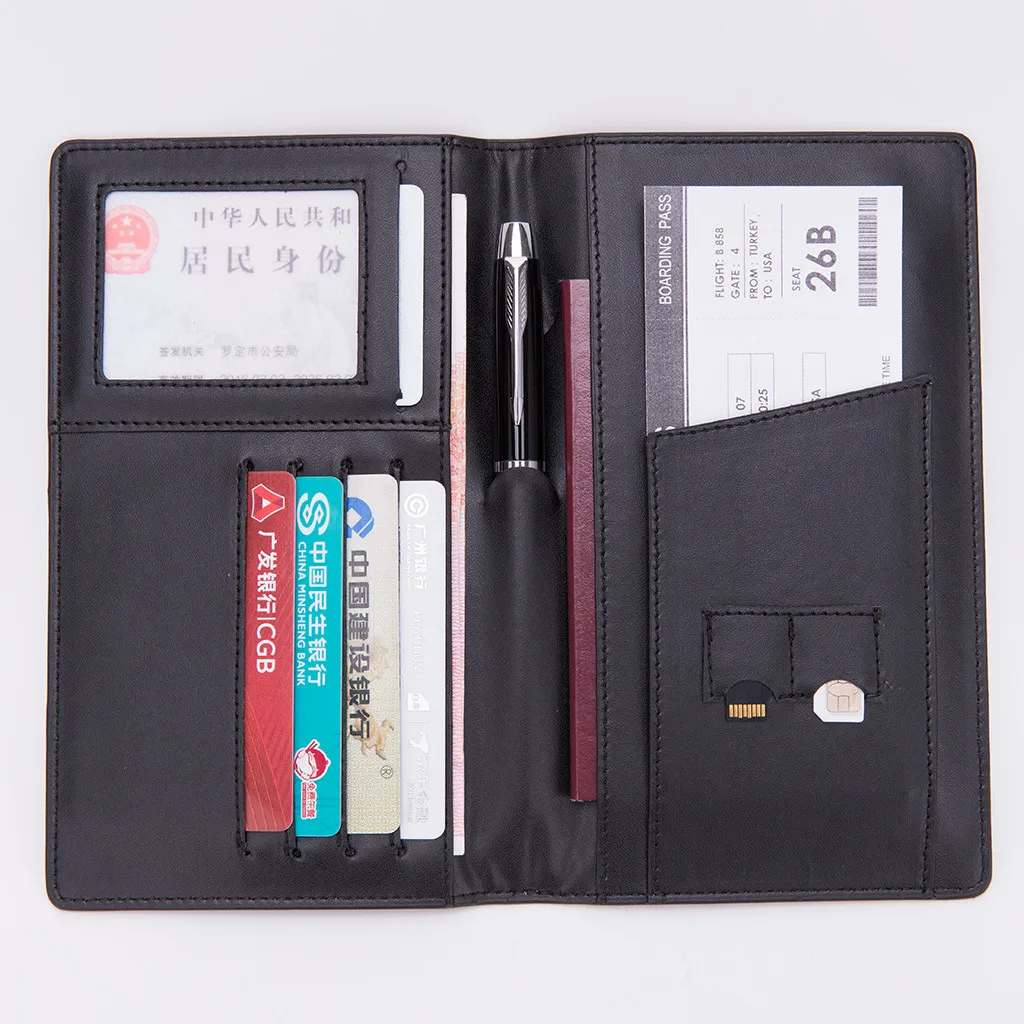 Men Bifold Business Leather Wallet luxury brand famous ID Credit Card visiting cards wallet magic Money Clips 2019#p5 | Багаж и сумки