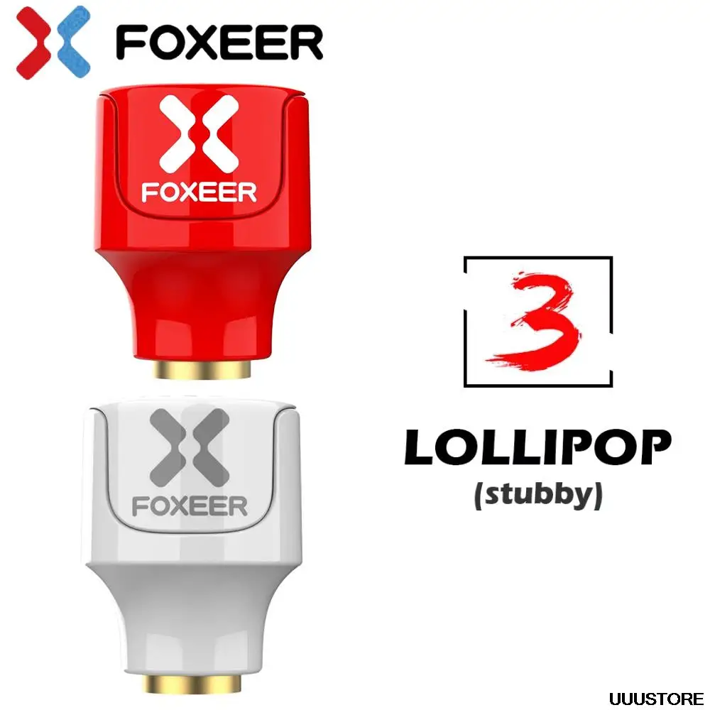 

Foxeer Lollipop 3 Stubby Antenna 5.8G 2.5Dbi RHCP LHCP 22.7mm 4.8g FPV SMA RPSMA Micro Mushroom Receiver for FPV Racing drone