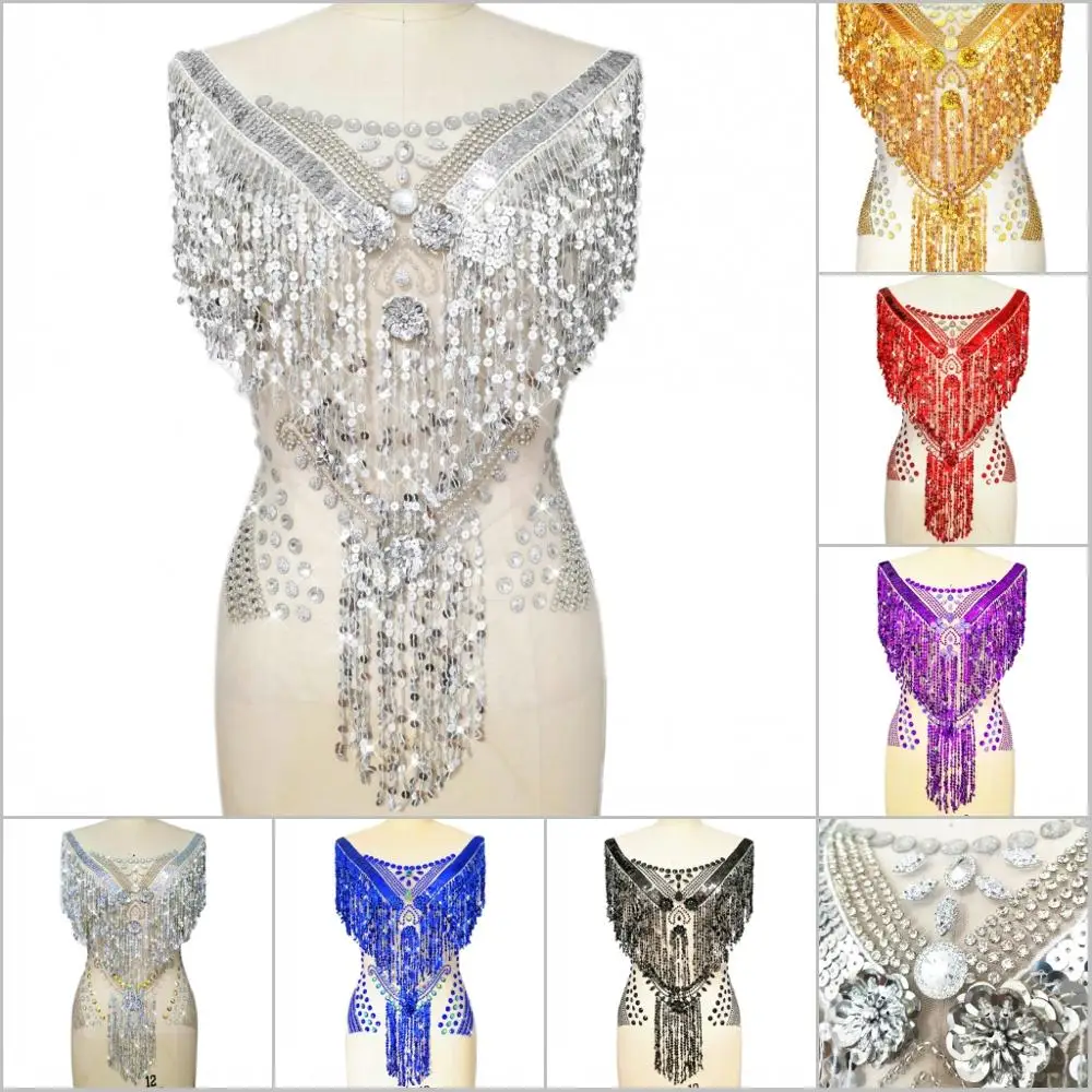 7 цветов Ручное шитье v-образный вырез африканская ткань одежда для шитья стразы