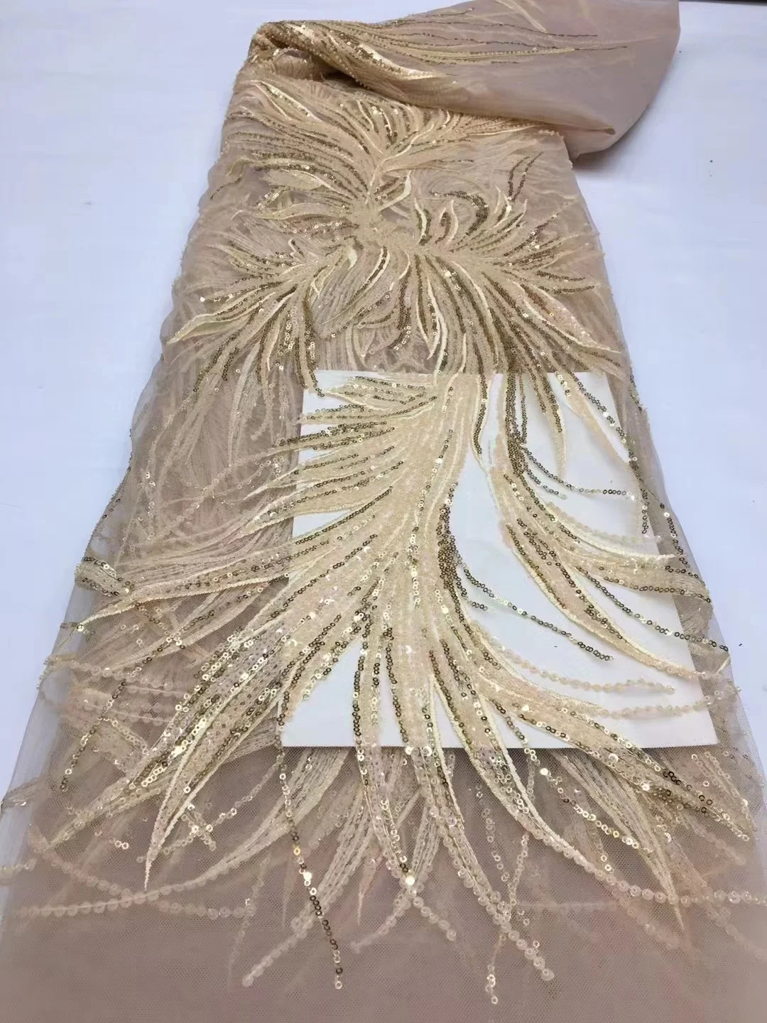 Роскошные бусины кружево ткань ручной работы французское свадебное платье