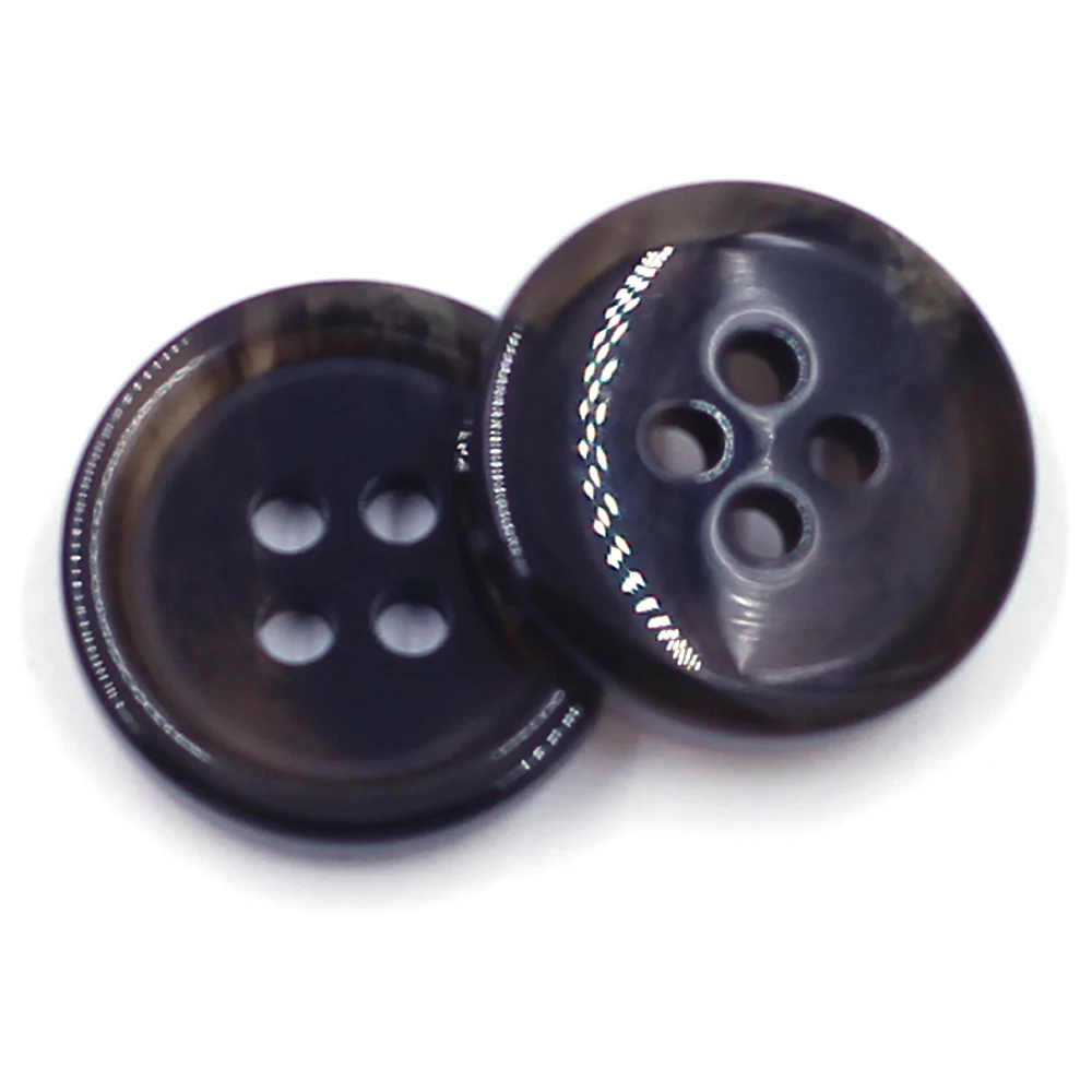 

Resin Round Flatback Buttons Sewing Black 4 Holes DIY Complete For Clothing Decorative Plastic Buttons Handmade Finding 18mm