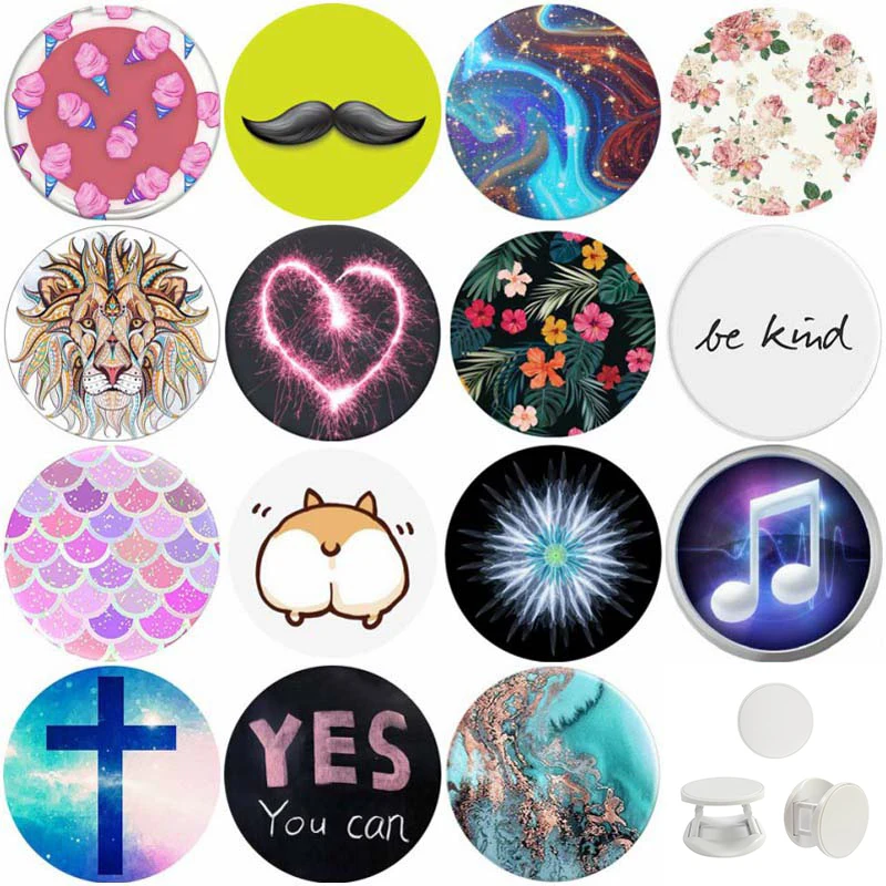 

Hot Cartoon Round попсокеты Finger Ring Grip Stand Nimble Mobile Phone Holder Nimble Pocket Socket Stand For Smartphone