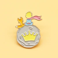 dear you the prince and fox on the planet cartoon brooch backpack decoration exquisite badge alloy enamel pin medal accessories