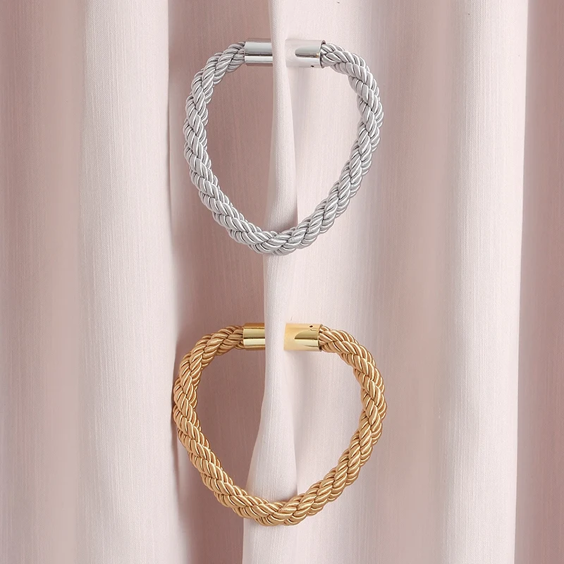 Шторы ремни Простой Современный Творческий Золото Магнит пряжки серый галстук