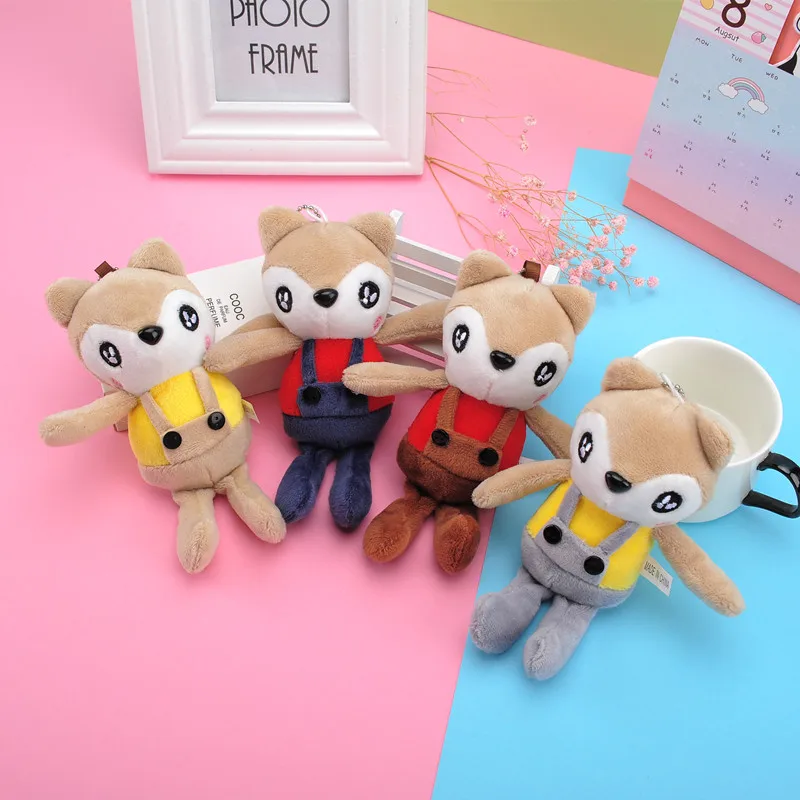 

New Children's Toy Strap Squirrel Plush Key Ring Clothing Bag Pendant Doll
