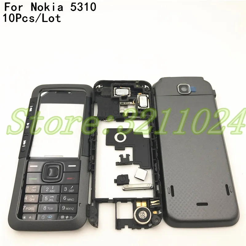 

10 шт./лот Высококачественный новый полный Чехол для мобильного телефона + английская клавиатура для Nokia 5310 с логотипом