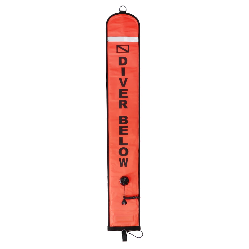 

4' Safety ''Diver Below'' Surface Marker Buoy (SMB) Inflatable Signal Tube for