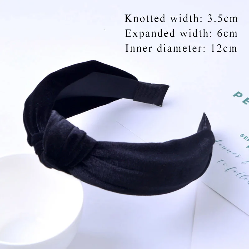 

Pure Color 1Pcs European Style for Women Fashion Ornaments Nice Gift Wide-brimmed Velvet for Wash Face Knotting Hair Hoop