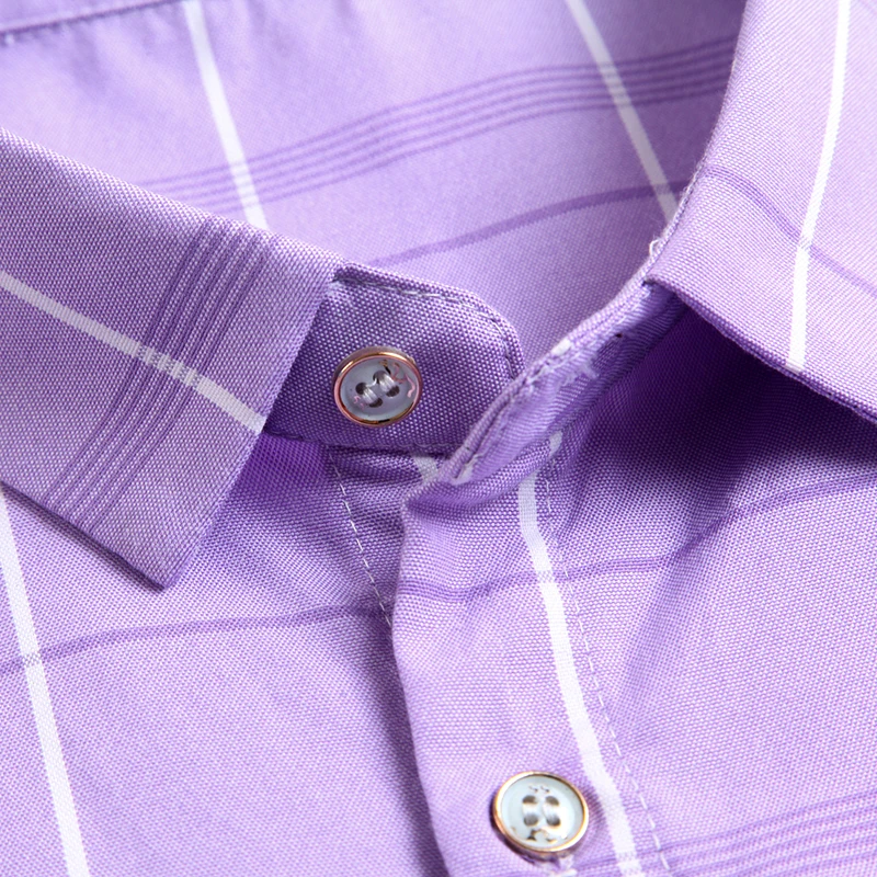 

2021 Brand New Short Sleeve Men Social Shirt Summer Pocket Casual Plaid Shirts Dress Mens Slim Regular Fit Clothes Fashions 0003