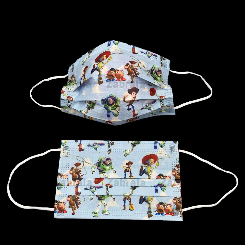 Одноразовая детская маска Disney 20/40/60/80/100 шт. мультяшная аниме для - Цена: 991.98