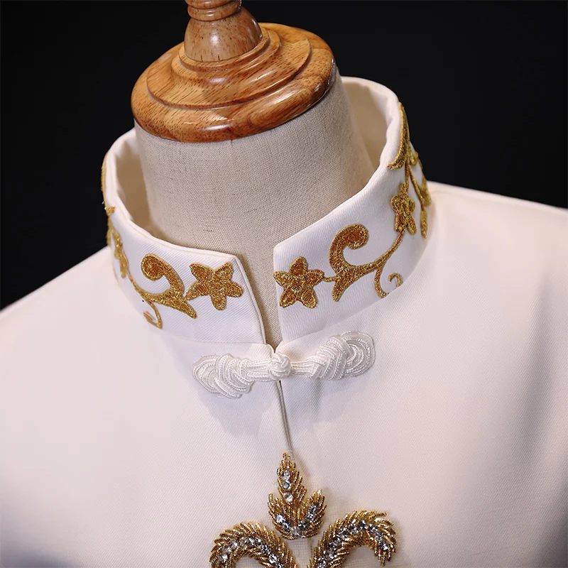 Королевское Белое золото принца костюм для мальчика платье пиджак праздничные