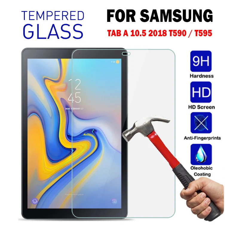 Tempered Glass Для samsung Galaxy Tab A 10,5 чехол для детей EVA Foam SM T590 T595 чехол противоударный держатель для samsung Tab A 10,5 - Цвет: Tempered Glass