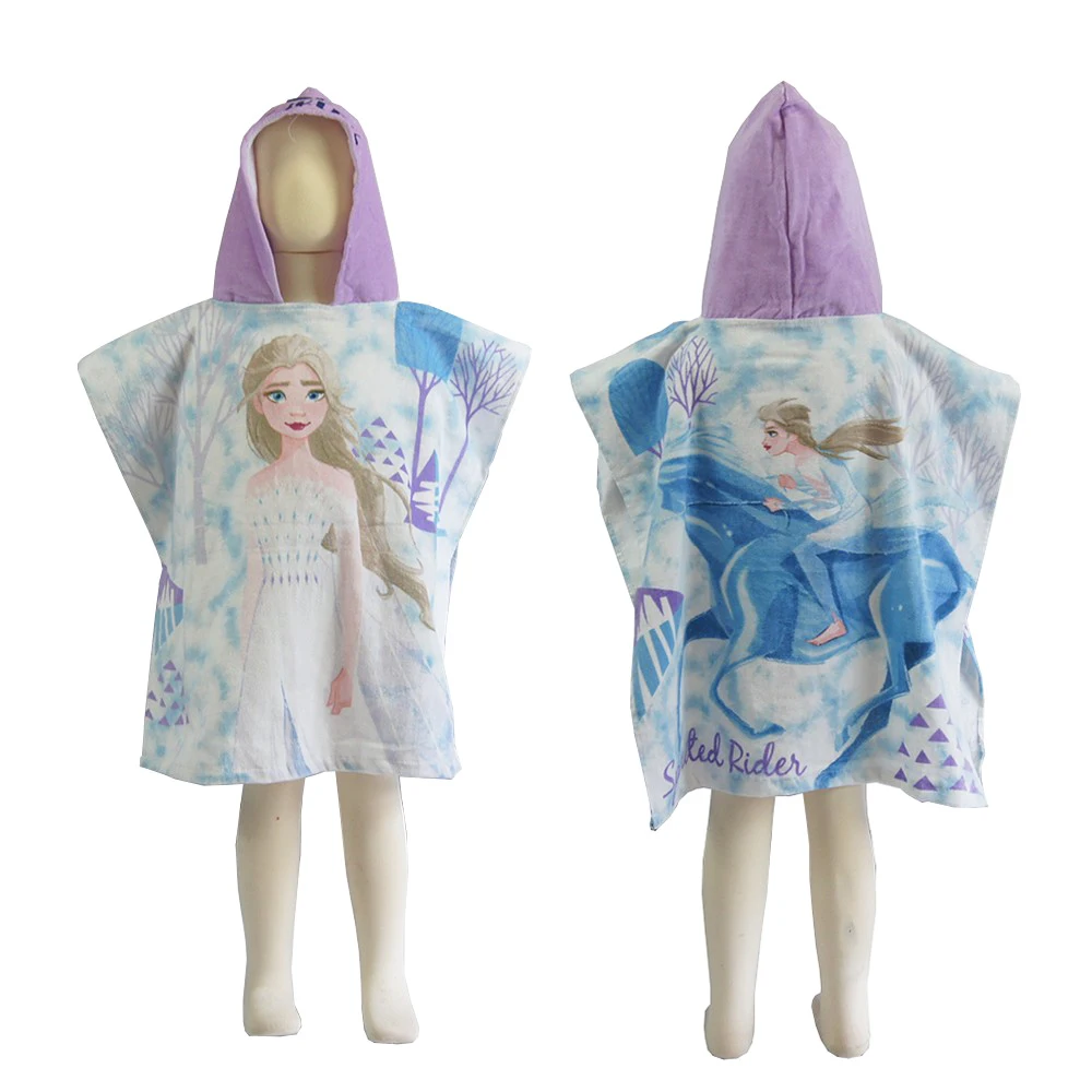Disney милое детское пляжное полотенце с капюшоном изображением Эльзы и Анны для
