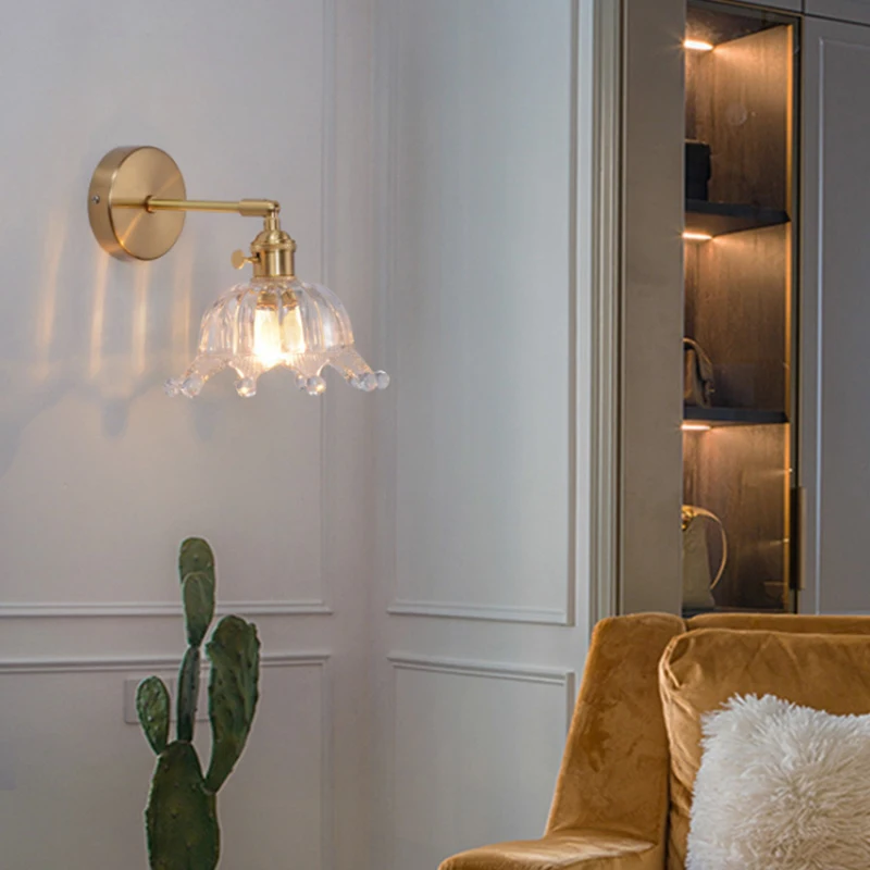 Настенный светильник современный из хрустального стекла латунь | Освещение
