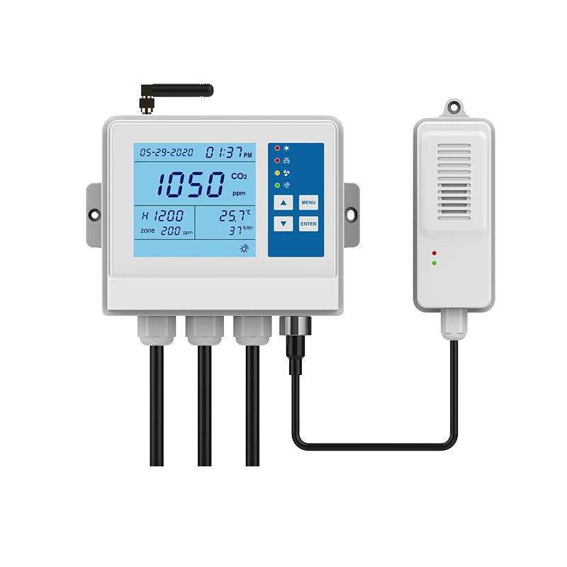 

Greenhouse adjustable CO2 Controller Digital CO2 meter to control Ventilation and Valve