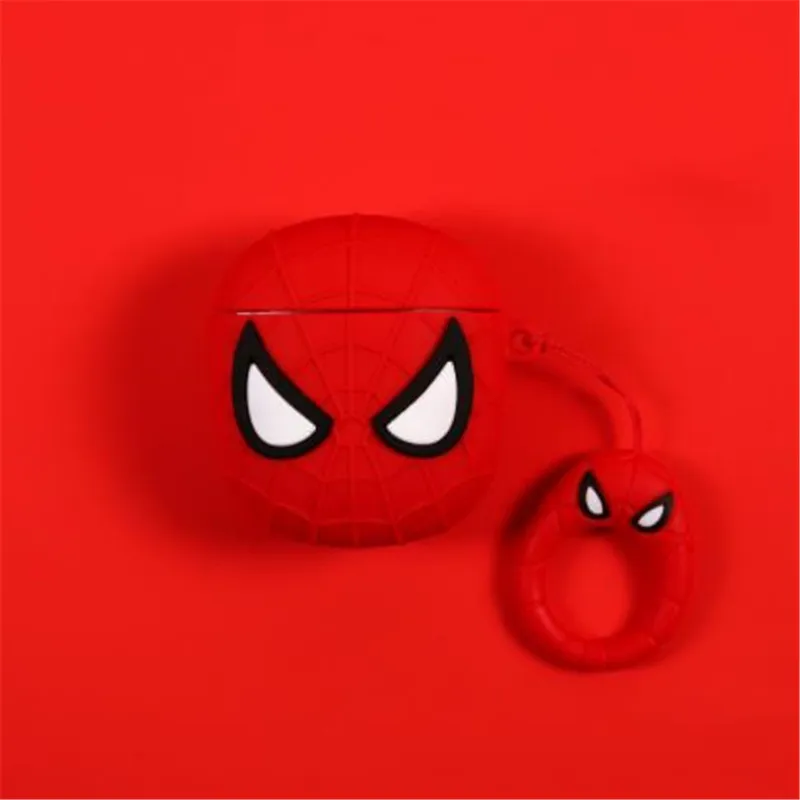 Мультяшный милый чехол для наушников Superheros с Bluetooth, защитный чехол, аксессуары для Airpods, чехол s, зарядная коробка с крючками